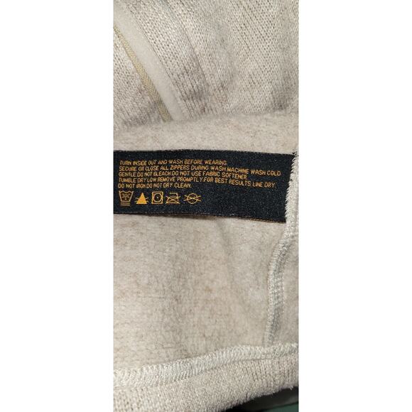 Orvis Trout Bum Mens Large Beige Full Zip Long Sleeve Outdoor Pockets Sweater - Picture 11 of 13